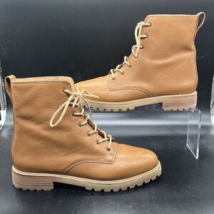 Madewell Clair English Leather Lace Up Boot Womens size 9 Brown MA 979